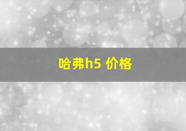 哈弗h5 价格